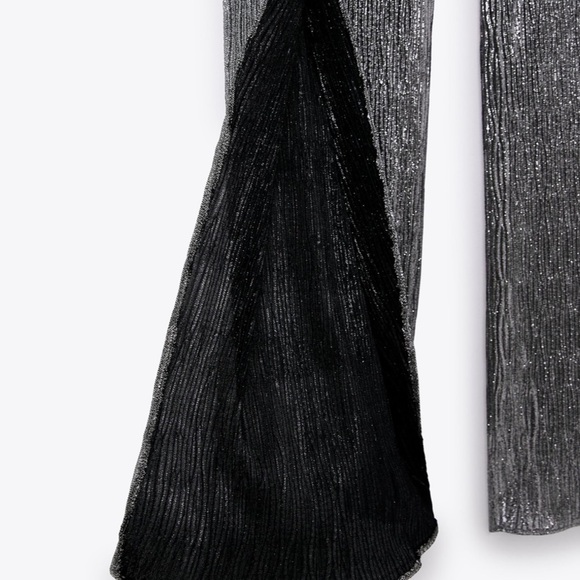 ZARA Sparkly Wrap Front Pants - Picture 3 of 6